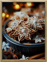  FALI PLAKÁT ALUMÍNIUM KERETBŐL KARÁCSONYI GINGERBREAKS 70x100 CM