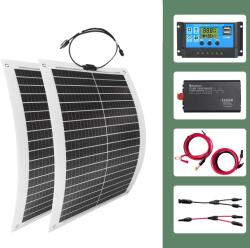 2000W -os napenergia -rendszerkészlet, nagy hatékonyságú napenergia -töltő, tartós vízálló kialakítás, 2db inverterrel