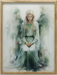  FALI PLAKÁT EMERALD ANGYAL FÉNY BARNA KERETTEL 70x100 CM