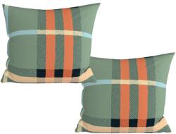  2 db mikroszálas díszpárnahuzat-szett PLAIDORY, 45x45 cm, zöld