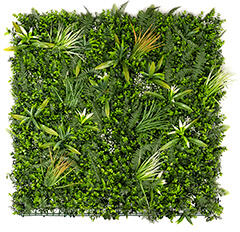  GreenWall Panel oldalfalra - 1 méter x 1 méteres zöldfal - mesterséges növényfal (Lush) (18148)