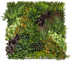  GreenWall Panel oldalfalra - 1 méter x 1 méteres zöldfal - mesterséges növényfal (Crimson) (18282)