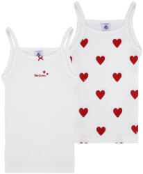 Petit Bateau Maiouri și Tricouri fără mânecă Fete LOT DEBARDEUR X2 Petit Bateau Alb 2 ani