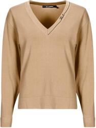 KARL LAGERFELD Pulovere Femei LIGHT V-NECK KNIT SWEATER Karl Lagerfeld Bej EU L