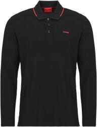 HUGO Tricou Polo manecă lungă Bărbați Derriko HUGO Negru EU XL