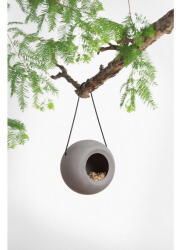 Fauna BV LISA kerámia madáretető szürke - kézzel készített 16x14x16 (R001)