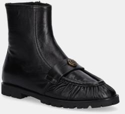 Pinko bőr csizma Nora 03 fekete, lapos talpú, SD0437P003Z99 - fekete Női 36