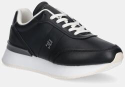 Tommy Hilfiger bőr sportcipő CHIC FASHION RUNNER - fekete Női 37