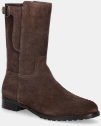 Lauren Ralph Lauren velúr bokacsizma Tasha Mid barna, lapos talpú, 802980070002 - barna Női 38