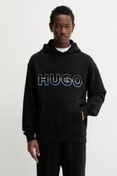 HUGO Blue pamut melegítőfelső - fekete XXL - answear - 33 990 Ft