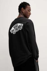 Vans pamut hosszúujjú fekete, nyomott mintás, VN000R7AY281 - fekete S