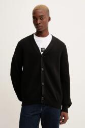 HUGO BOSS pamut kardigán - fekete S