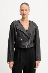 BOSS Orange bőrdzseki - fekete 34 - answear - 139 990 Ft