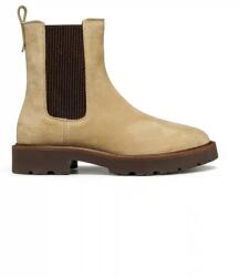 Geox velúr bokacsizma D NORIZE bézs, lapos talpú, D564ZD 00022 C5010 - bézs Női 37