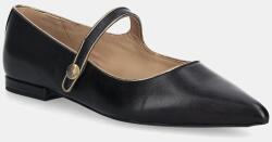 Lauren Ralph Lauren bőr balerina cipő Londyn Mj2 - fekete Női 37
