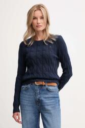 Tommy Hilfiger gyapjú pulóver könnyű, bézs, WW0WW43586 - sötétkék M