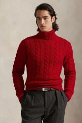 Ralph Lauren gyapjú pulóver meleg, bézs, garbónyakú, 710917035 - piros L