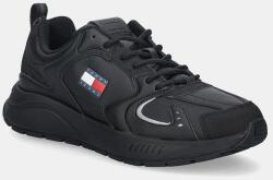 Tommy Jeans sportcipő TJM RUNNER LEATHER - fekete Férfi 40