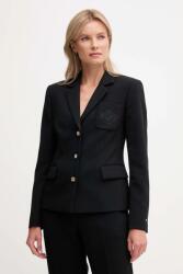Tommy Hilfiger zakó fekete, sima, egysoros gombolású, WW0WW46660 - fekete 36