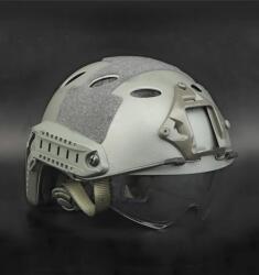 DRAGOWA Tactical Gyors PJ taktikai sisak szemüveggel Bolt, szürke (tanúsítvány nélkül)