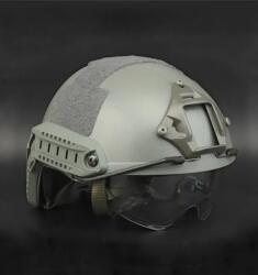 DRAGOWA Tactical Taktikai sisak Fast MH töltőszemüveggel, szürke