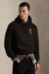 Ralph Lauren gyapjú pulóver barna, nyomott mintás, kapucnis, 710981798 - barna M