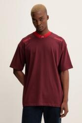 HUGO pamut póló - burgundia XL - answear - 22 990 Ft