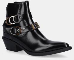 Pinko bőr csizma Tex 13 fekete, magassarkú, SD0343P114Z99 - fekete Női 40