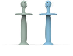 Matchstick Monkey tanuló baba fogkefe - Mentazöld és babakék (MM-TT-S-002)