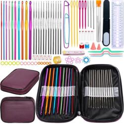 Retoo 100 db-os horgoló készlet, tokban, RT (O514)