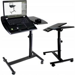 VG Prémium laptoptartó állvány, állítható magasság, gurulós, dönthető, 80 cm (06203)