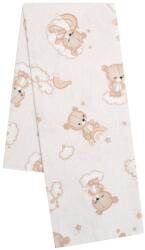  Flanel mintás textilpelenka - Bézs szivárvány maci