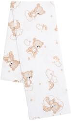  Flanel mintás textilpelenka - Fehér szivárvány maci