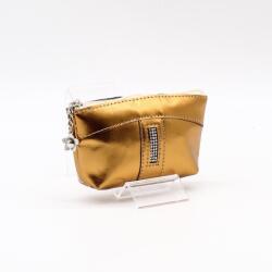 Amnisu óarany egy cipzáras egyenes köves bőr kulcstartó e2003