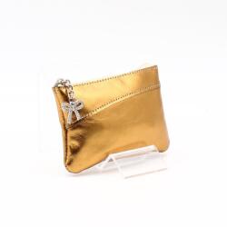 Amnisu óarany ívelt egy cipzáras bőr kulcstartó c2003 - amigotaska