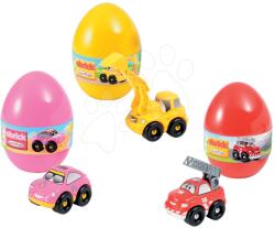 Ecoiffier Építőjáték tojásban Gyors autók Abrick Écoiffier személyautóval, markológéppel és tűzoltóautóval 18 hó-tól (ECOP16108)