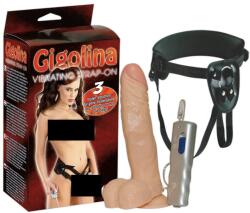 You2Toys Gigolina - vibrator tip strap-on cu vibrații (22 cm)