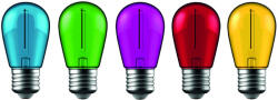 Avide Dekor LED Filament fényforrás 1W E27 (Zöld/Kék/Sárga/Piros/Lila) (ABDLS44F-1W-B5) (ABDLS44F-1W-B5)