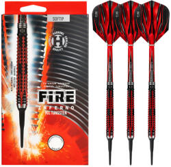 Harrows Dart szett Harrows soft 20g, Fire Inferno 90% wolfram Gravírozott