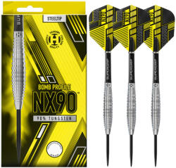 Harrows Dart szett steel Harrows NX90 Bomb 23g, 90% wolfram gravírozott