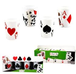 Javier Póker likőrös pohár szett - 4 darabos (IMO-JV-07-215)