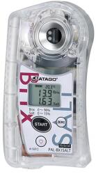 ATAGO PAL-BX|SALT (Brix/Só) digitális refraktométer Brix érték (0, 00-90, 00%, 0, 1%) és só tartalom ( 0, 00-15, 00%, 0, 01%) mérésére, 100 mérés rögzítése (4921)
