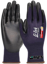 G-Tek G-TEK PosiGrip MAX 18G kötött, HPPE/nylon/spandex, PosiGripMax tenyérmártott munkavédelmi kesztyű - Fekete/Lila - 10/XL (GTEK-16-848-10)