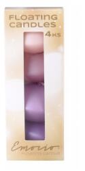 Emocio Uszógyertya 4 Db Fém Lila+Rózsaszín Matt, Gyertyák Dobozban
