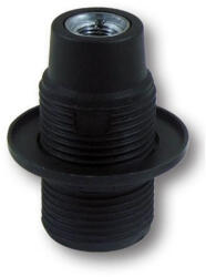 Gao 0704H Foglalat E14, csillárfoglalat gyűrűvel, fekete (0704H)