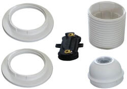 Gao 0719H Foglalat E27, csillárfoglalat 2db gyűrűvel, fehér (0719H)