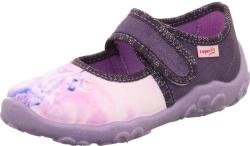 Superfit lány papucs BONNY Purple 1-000281-8540 | iskolai beltéri cipő tépőzárral | lila vászoncipő boltozat nélkül, rugalmas talppal - 30 méret