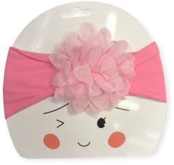  Rózsaszín széles fejpánt virággal - gyerek hajpánt kislányoknak (1238273)