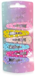 Többszínű fém hajcsatok gyerekeknek holografikus pöttyökkel - 6 db (1213332)
