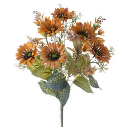 Valex Decor Napraforgó selyemvirág csokor, magasság: 42cm, virágfej átmérő: 9cm - Világos kávé színű (AF129-03)